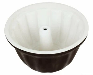 K&K Keramik mini Rührkuchen Backform braun/creme D17cm (Gugelhupf) aus Steinzeug - Picture 1 of 1