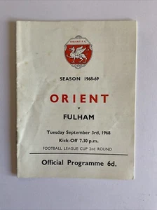Leyton Orient v Fulham, League Cup 2nd Round 3rd September 1968 - Picture 1 of 3