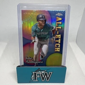 2024 Topps Chrome All Etch Refractor Julio Rodriguez #CAE‑7 Mariners Insert - Picture 1 of 2