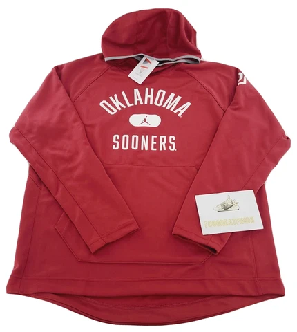 Jordan Oklahoma Sooners Spotlight Hoodie Sweatshirt Men's X-LARGE XL Crimson NWT Cover
