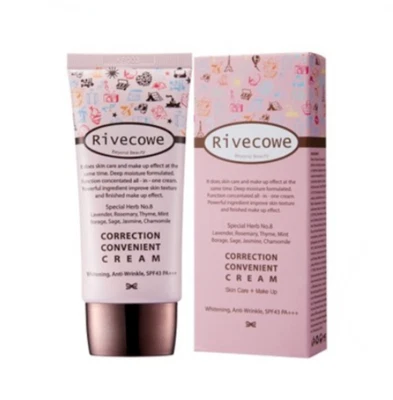Crema blanqueadora Rivecowe CC·antiarrugas·SPF43 PA+++ 40 ml ajuste de tono Corea Foto 1 de 4
