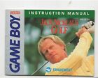 Jack Nicklaus Golf Original GameBoy Nintendo MANUAL ONLY Authenti