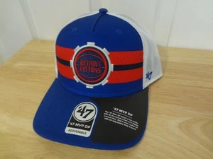 NBA Detroit Pistons Snapback MESH Cap Hat 47 Brand MVP NEW OSFA Motor City - Picture 1 of 5