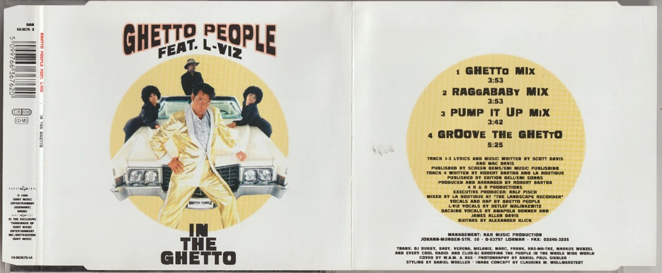 Ghetto People feat L-Viz - In the Ghetto (4 Track Maxi CD) EAN: 5099766367620 - Bild 1 von 1