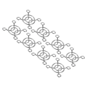 30mm Fan Finger Grill, 8 Pack Metal Grill Protector Guard, Silver - Zdjęcie 1 z 5