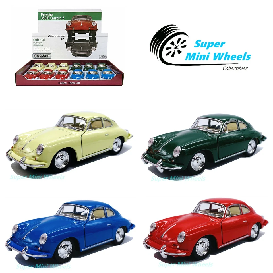 Kinsmart 1:32 - Porsche 356 B Carrera 2 - 5 "литой игрушечный автомобиль - 4 цвета - Изображение 1 из 1