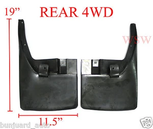 Rear Mud Flaps Rubber Splash Guard For Nissan Navara Frontier D40 4WD 2005-2014 - Picture 1 of 5