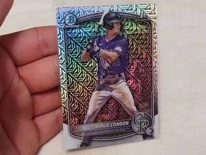 Charlie Condon 2025 Bowman Chrome Prospects Mojo Refractor #BCP-75 Insert - Picture 1 of 3