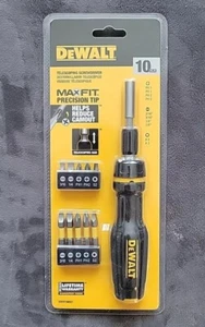 New Tough DeWalt MAX-FIT TELESCOPING SCREWDRIVER 10 PC Multi-Bit Set #DWHT68001 - Picture 1 of 5