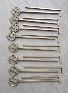 8er Set Vintage Antik 14" Viktorianisch Schwenkarm Erweiterbar Gardinenstangen - Bild 1 von 6