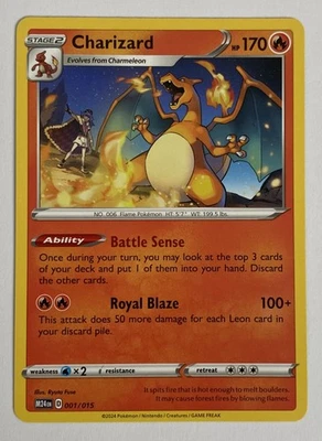 Tarjeta CHARIZARD 001/015 NO HOLO 2025 McDonald’s Pokémon Dragon Discovery Promo  Foto 1 de 3