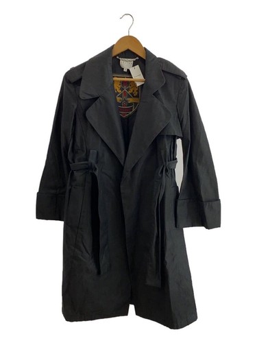 CELINE Trench Cappotto 36 Cotone Grigio 28B00 2144 Logo Ricamato