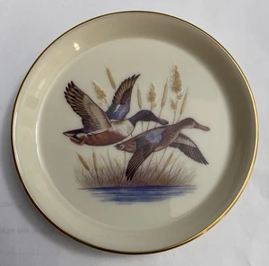 Lenox Special Flying Mallard Ducks Porzellan Bone China Goldrand 4" Untersetzer - Bild 1 von 2