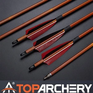 Arco recurvo compuesto de tiro con arco pluma de pavo 500 flechas de carbono de caza de 30" - Imagen 1 de 16