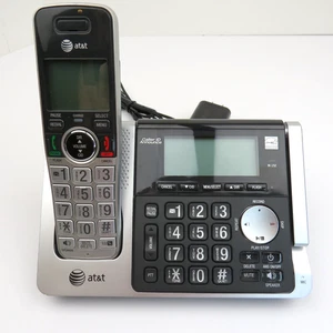 AT&T CL83464 SILVER/BLACK DECT 6.0 Replacement Cordless Phone Base and Phone - Picture 1 of 8