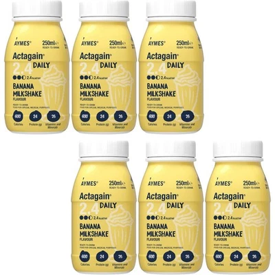 AYMES Actagain 2.4 Daily Banana Flavour Milkshake 6 x 250ml