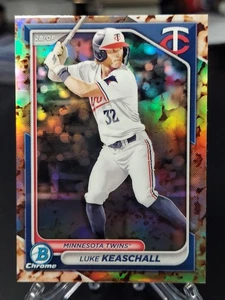 Luke Keaschall 2024 Bowman Draft Chrome Popcorn Refractor #BDC-82 Twins SSP - Bild 1 von 3