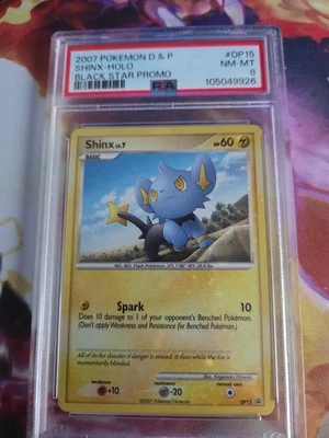 Shinx PSA 8 Diamond Pearl Black Star Promo DP15 Holo 2007 Pokemon Pop 2. - Image 1 of 2