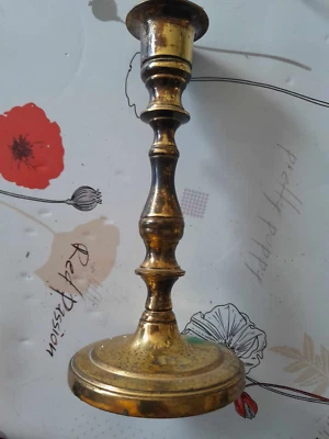 ancien bougeoir bronze massif - Photo 1/4