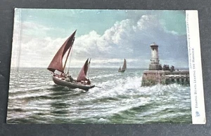 Postcard: Tuck's Fishing Boats Leaving Harbour~"Restless Ocean"~Alexander Young - Picture 1 of 2