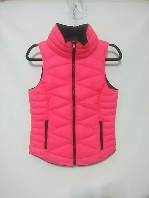 SO Chaleco Puffer Cremallera Completa Chaqueta Sin Mangas Caliente ROSA JUNIORS Pequeño Foto 1 de 4