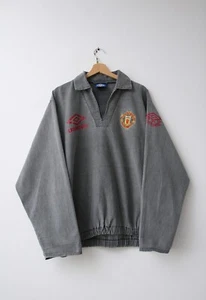 Vintage 1994 1995 Umbro Pro Training Manchester United Drill Top Pullover Rare L - Picture 1 of 6