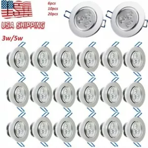 10/20Pcs Dimmable 3W/5W LED Downlight Recessed Home Decoration Ceiling Light - Picture 1 of 11
