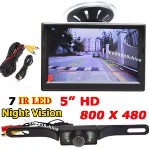 Vehicle Rear View Waterproof IR Night Vision Backup Camera Car 5" LCD HD Monitor - Picture 1 of 22