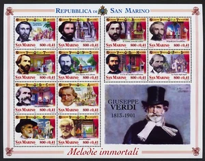San Marino, 2001, Verdi, Komponist, Musik, Oper, Noten, postfrisch, Michel 1938-1949 - Bild 1 von 1