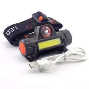 USB Rechargeable COB LED Headlamp Mini Headlight head light Torch flashlight - Picture 1 of 8