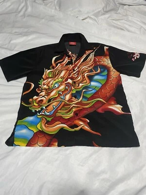 Pantalones de mezclilla JNCO vintage para hombre rojo negro dragón abotonados talla XL (18 20) juveniles Foto 1 de 4