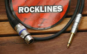 XLR (Female) to Jack Patch Lead, Heavy Duty, New - Picture 1 of 2