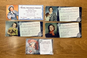 (5) 1950 Tintenlöscher Werbekarte TOOTS, CORINNE, BLUE BIRD, ETHEL, DEBBIE - Bild 1 von 5