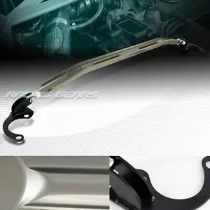 GUNMETAL T-6061 ALUMINUM FRONT UPPER STRUT TOWER BAR ARM FIT 90-93 ACURA INTEGRA - Picture 1 of 4
