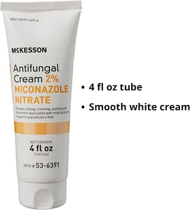 Antifungal Cream 2% Miconazole Nitrate Cream 4oz Tube (Each), # 6391 (Formerl... - Picture 1 of 12