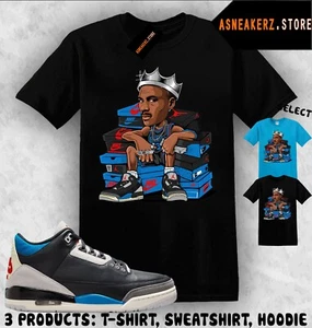 Shirt Matching AJ 3 OG Rare Air 2025 Match Sneaker MJ Sneakerhead King T-Shirt - Picture 1 of 5