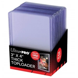 25 Ultra PRO 100pt Toploaders Tarjeteros Gruesos Toploaders Toploader Loaders 3x4" - Imagen 1 de 3