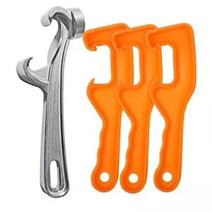 1Pcs Aluminum 3Pcs Plastic Bucket Lid Opener 5 Gallon Paint Can Opener Lid - Picture 1 of 8