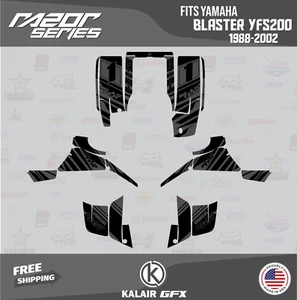 Graphics Kit for Yamaha Blaster YFS200 (1988-2002) Razor Series - Smoke 16 Mil - Picture 1 of 6