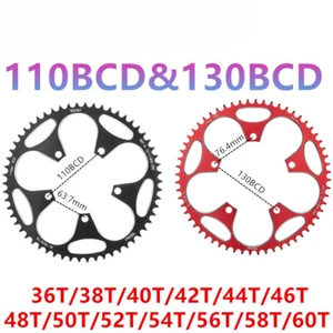 Narrow Wide Teeth 110BCD/130BCD MTB chainring 36T-58T Sprockets for Shimano - Picture 1 of 48