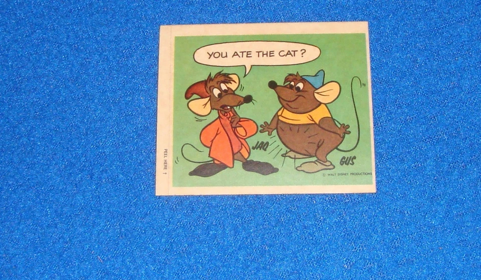 Pegatina vintage de Disney Gus & Jaq sin usar Foto 1 de 1