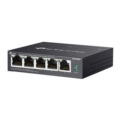 TP-Link DS105GP | Omada 5-Port 1000Mbps Gigabit Unmanaged Switch | 4* PoE+ Port - Image 1 of 4