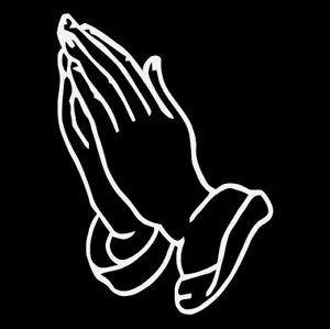 Praying Hands Vinyl Decal Window Laptop Iphone Rosary - Picture 1 of 3