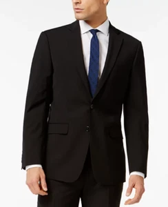 Traje Chaqueta Calvin Klein Para Hombre Calce Ajustado Lana Elástica Infinita Negra 44 XL - Imagen 1 de 4