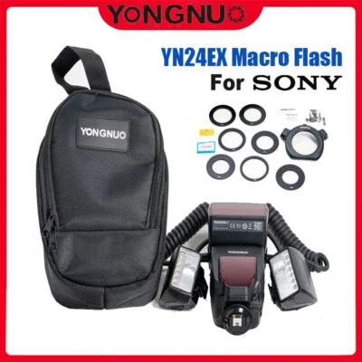 YONGNUO YN24EX E-TTL Twin Lite Macro Flash Speedlite for Sony Camera Flash Head - Image 1 of 4