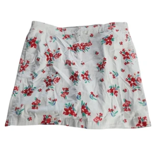 Karen Scott Women's Size 14 White Red Floral Skort - Picture 1 of 7