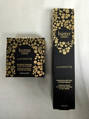 Polvo de acabado y ajuste borroso Butter London LumiMATTE BRONCEADO/PROFUNDO CON CEPILLO  Foto 1 de 3