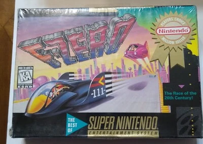 SNES F-Zero Super Nintendo SNES Game Sealed  New Players Choice  - Image 1 of 4