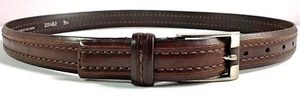 Lejon Mens Brown Italian Leather Belt Size 34 - Picture 1 of 7