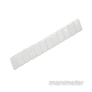 15 x 60g Kleberiegel, Stahl-Klebegewichte, kunststoffbeschichtet, weiss - Bild 1 von 1